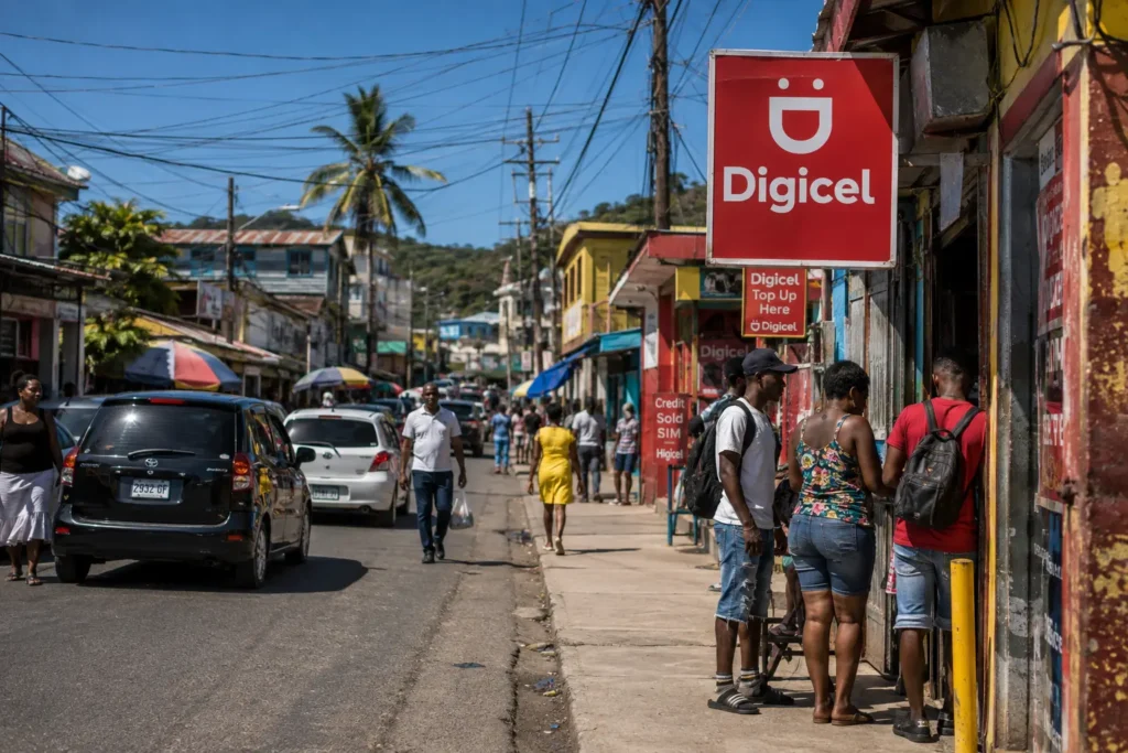 Send Credit to Jamaica : A street in Jamaica where mobile top-ups keep families connected